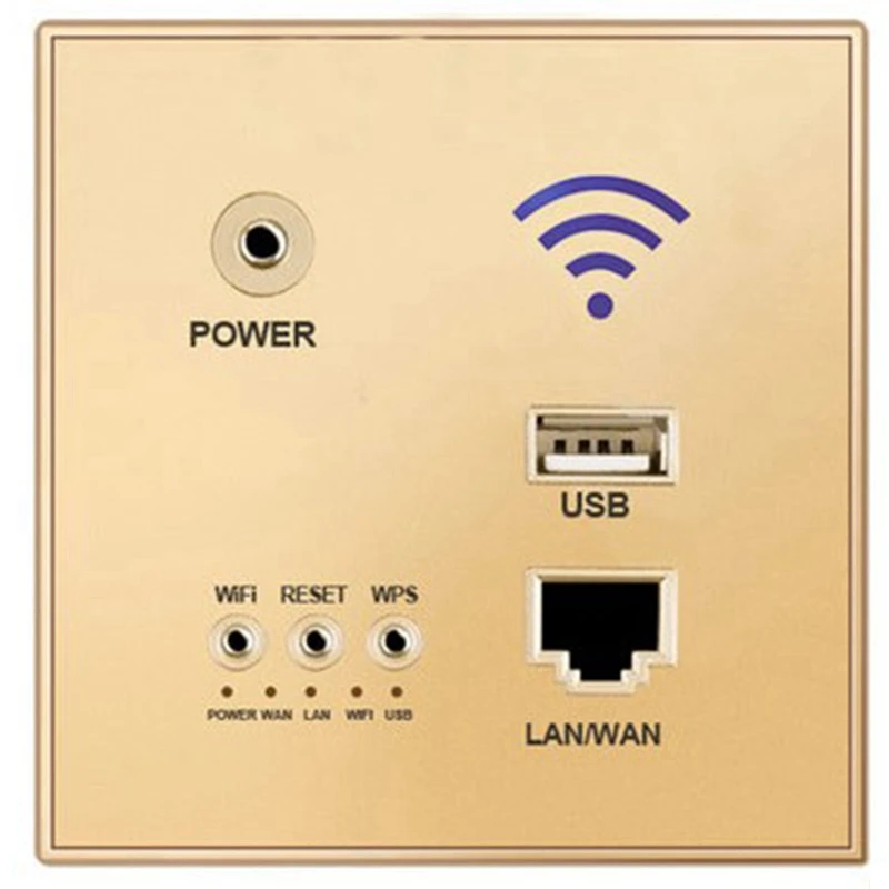 Встроенный Wifi беспроводной маршрутизатор розетка точка доступа панель Usb