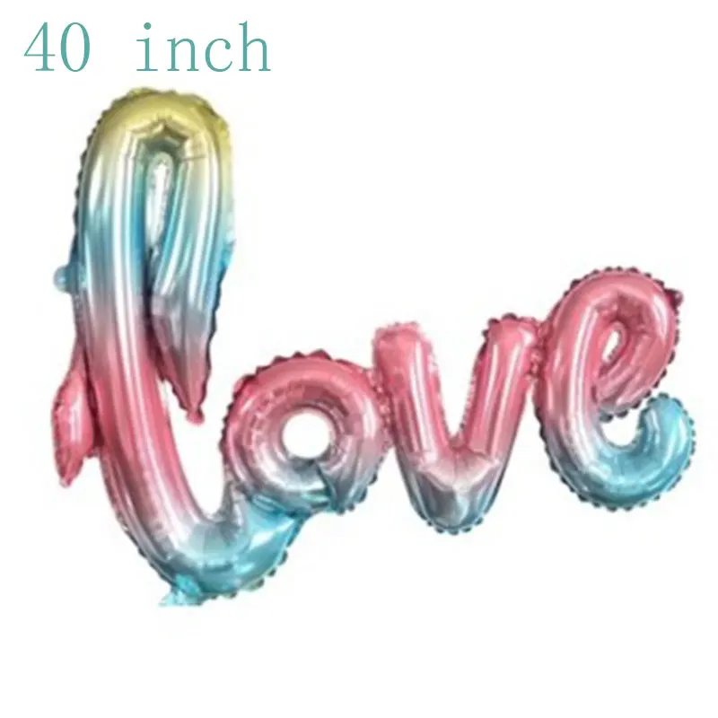 love 1 шт. 22 дюйма градиентный цвет 4D воздушный шар на день рождения, свадьбу, вечеринку, украшение, круглый шар из алюминиевой фольги, детский душ, детские игрушки - Цвет: love