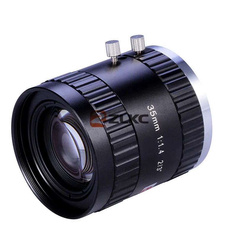 5 мегапикселей C Mount 35 мм 2/" F1.4 FA/Машинное видение объектив с фиксированным фокусным расстоянием промышленная камера ручная Радужная линза с низким искажением