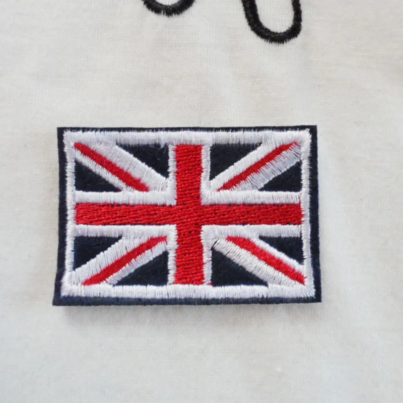 Embroidered iron-on British flag Patches Costume Motif Applique Newest Free Shipping 20pcs for DIY ClothesAccessories diy jeans | Дом и сад