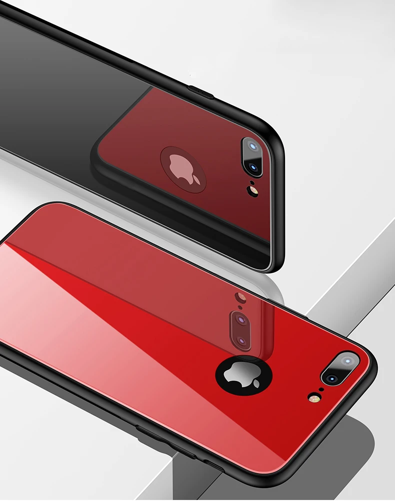 Самый популярный стеклянный чехол с защитой от царапин задние Чехлы для iPhone X 8 7