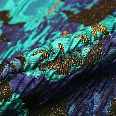Сине-зеленая Нефритовая новая французская жаккардовая парчовая модная ткань