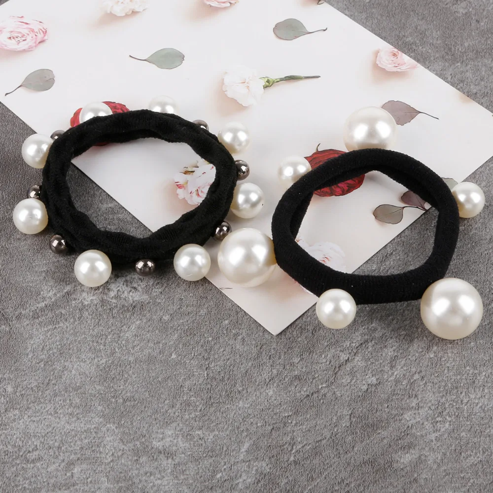 2 5 штк/partij Koreaanse haaraccessoires Parel Kralen haar ring paardenstaart voor Vrouwen Meisje Hoofdtooi 2019 Nieuwe Mode|Украшения