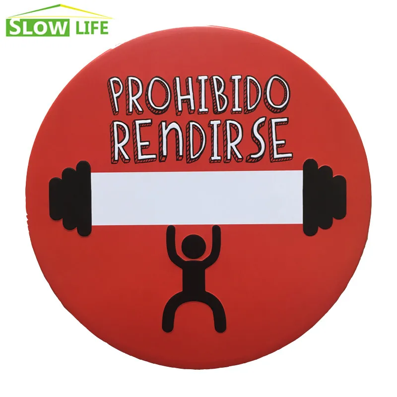 Круглая жестяная вывеска Prohibido rendirse металлическая банка войти Винтаж home decor Олово