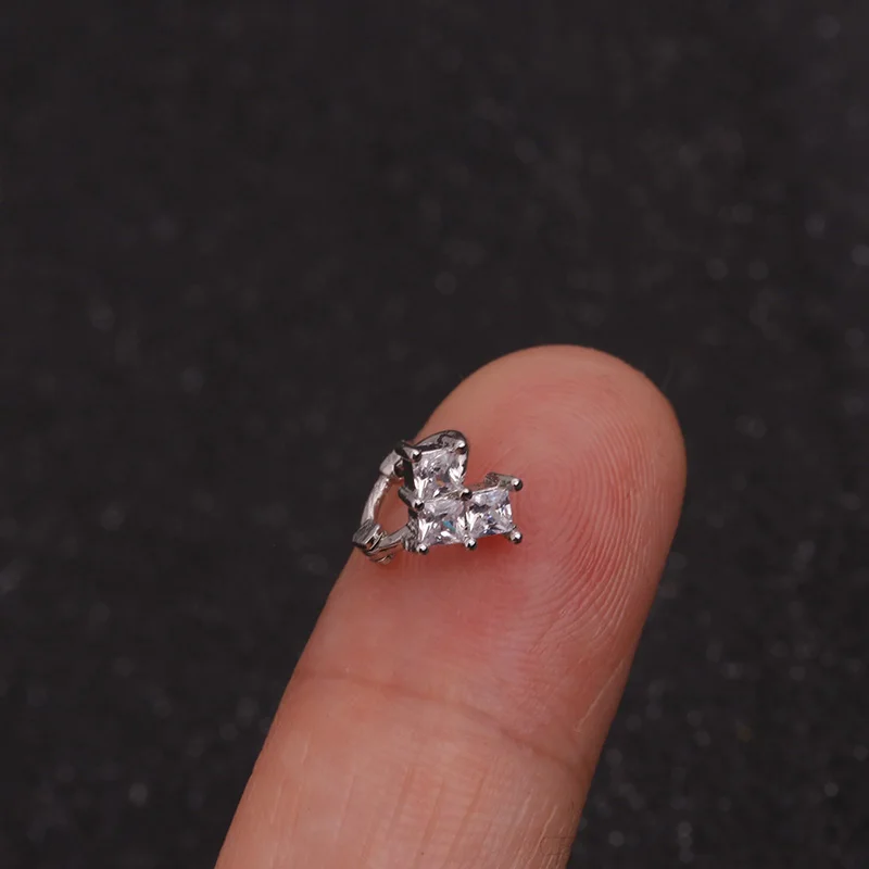 Серьга-кольцо Sellsets с фианитами Для Пирсинга Ушей ювелирное изделие для прокола
