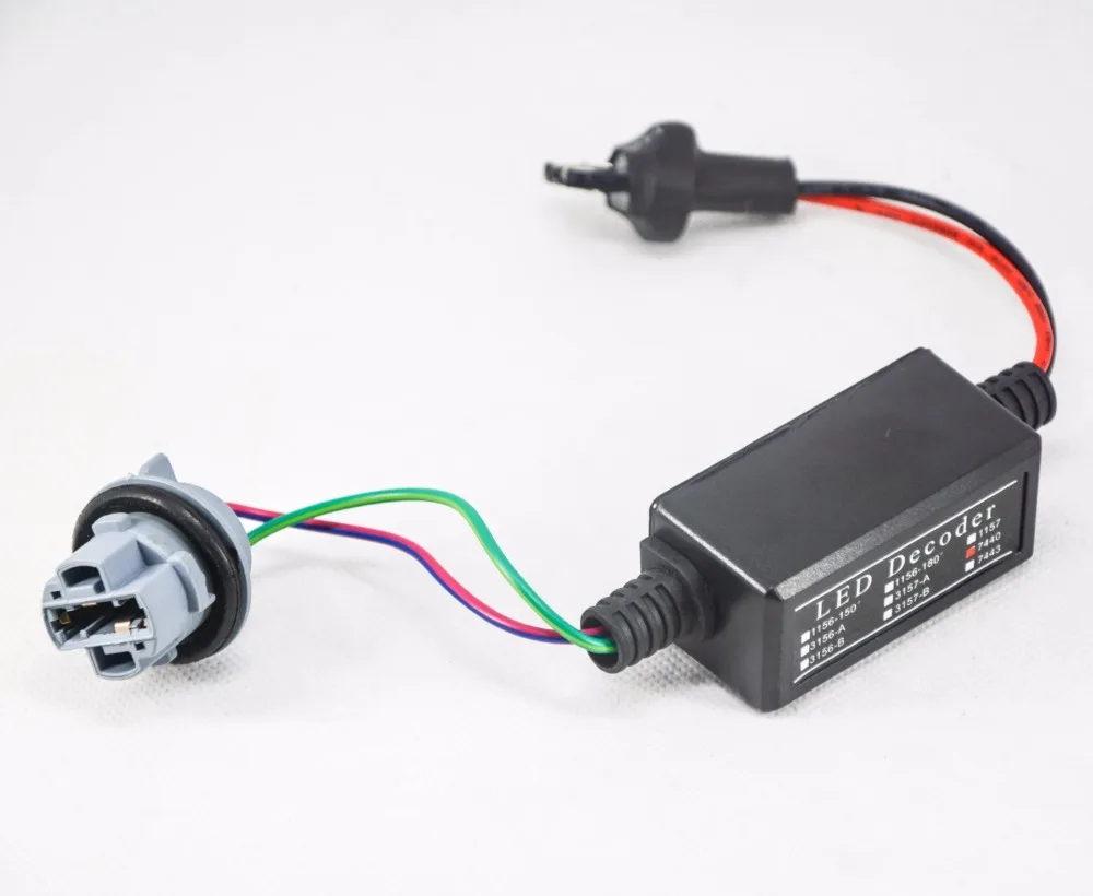 2PCS 7440 LED Bulb Light Power 8W Error Free Canbus Canceler Adapter Decoder Fog Turn Brake Signal Anti-Hyper Flashing Blinking |