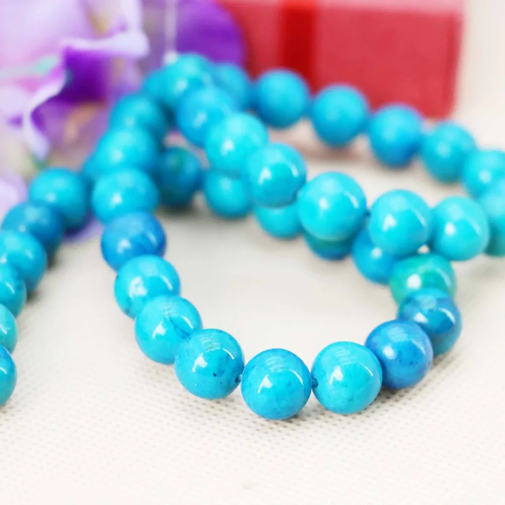 10 мм аксессуары синие натуральные Круглые разноцветные азуритовые бусины из