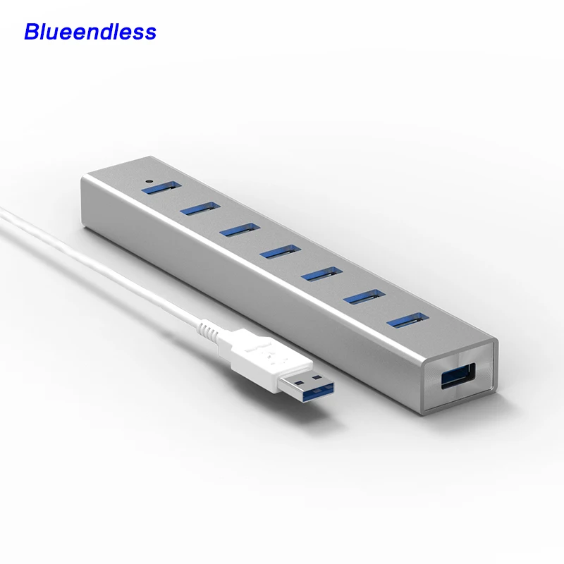 Новое поступление! 4 порта алюминиевый с usb кабелем USB 3 0 концентратор для флеш