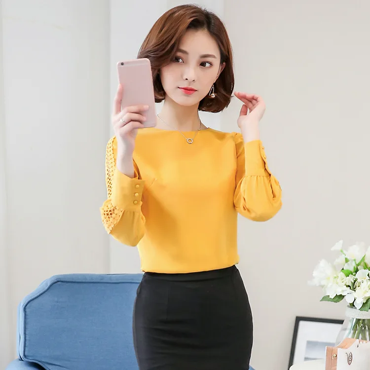 JOYINPARTY новые женские блузки рубашки Ажурные кружевные топы для геометрические