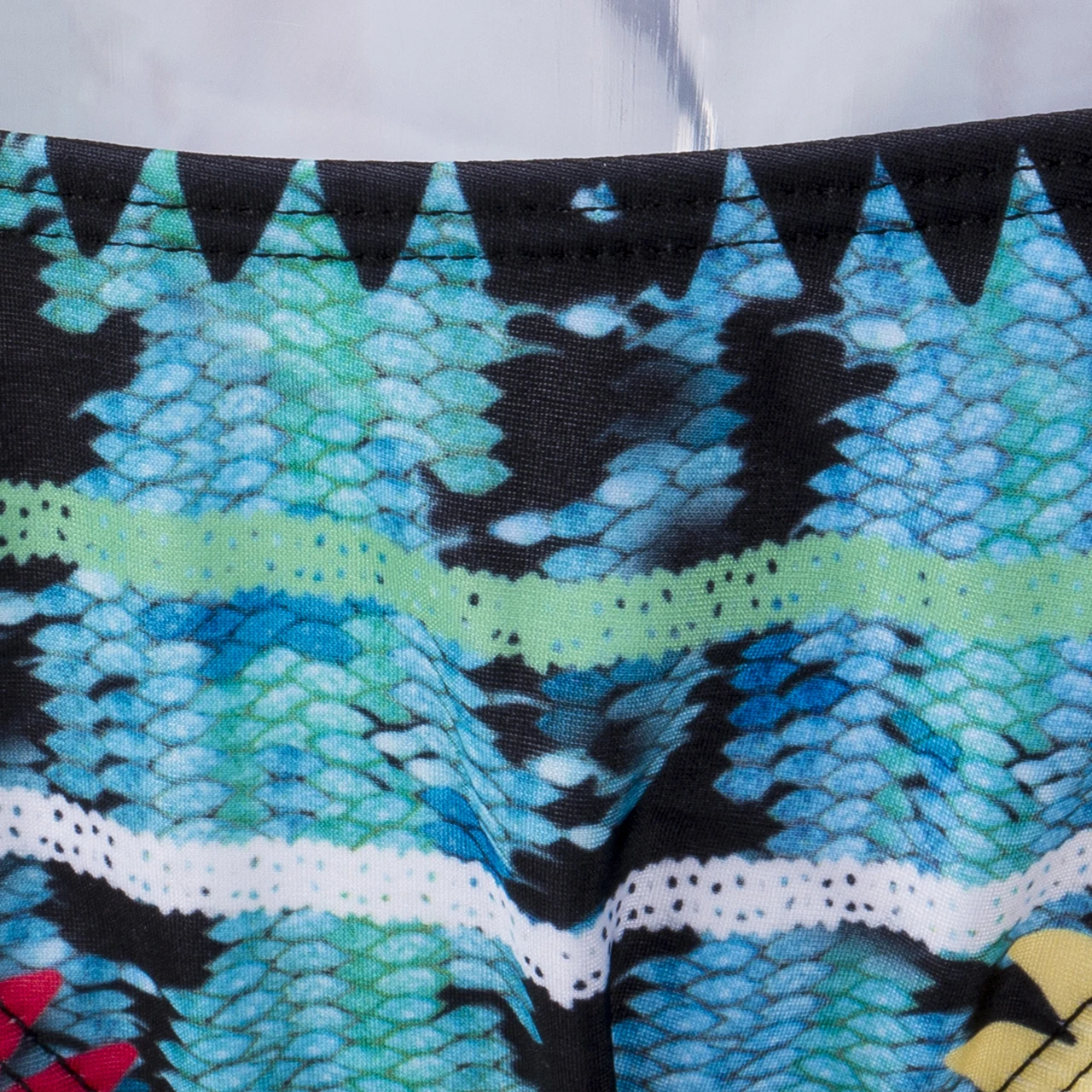 2017 Женский купальник бандажный бикини цветочный с лямкой на шее треугольный