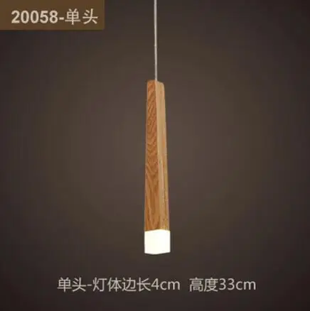 1 long plate Винтажные подвесные люстры деревянные подвесные осветительные приборы Современные Люстры de led освещение в помещении дома деко лампы - Цвет корпуса: 1 long plate