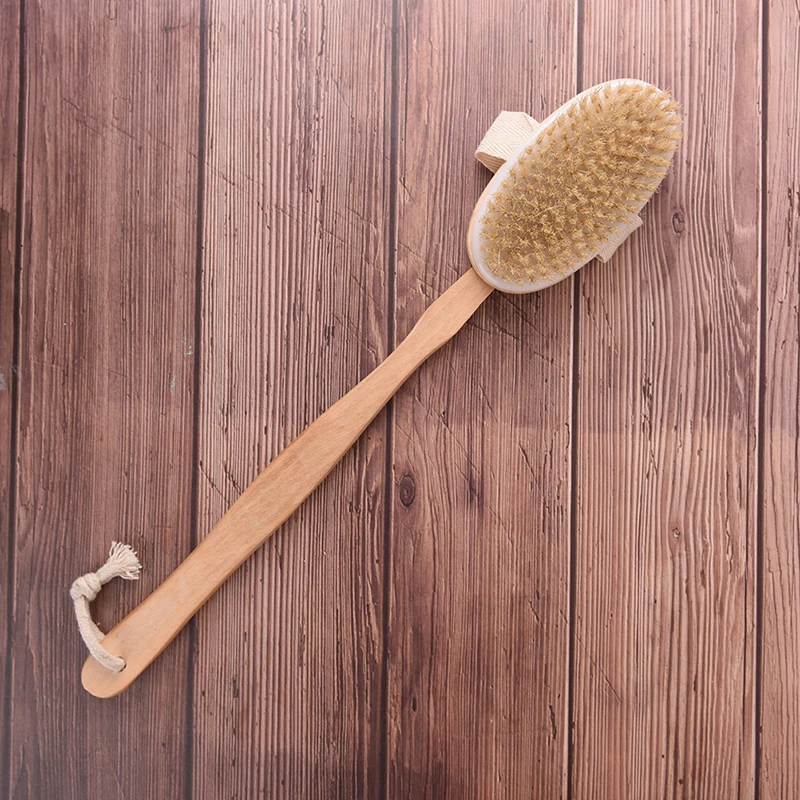 

Massage Brushes Body Brush With Handle Natural Bristles Body Brush Scrubber Spa Shower Brush Bath Multi Styles