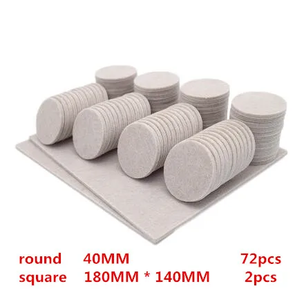 72pcs-122pcs Self Adhesive furniture leg pad Table Chair leg protector Feet Floor Anti Slip mat Bumper DIY Furniture Accessories - Цвет: P