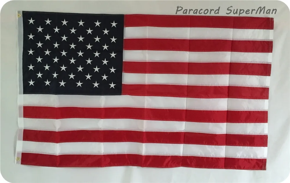 Вышитые звезды 3*5 футов висящий Американский национальный флаг вышивка вышитые