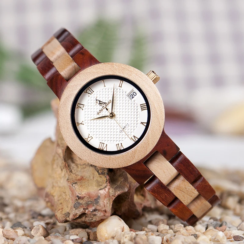 Reloj mujer БОБО птица Для женщин часы Япония движение Всего деревянные группа Кварц Деревянные часы для Для женщин C-M19