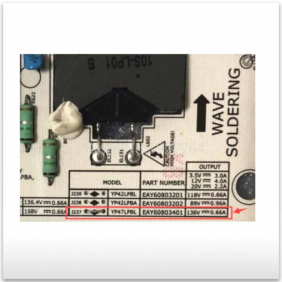 

power supply board 47LE5300-CA YP47LPBL EAY60803401 second-hand part
