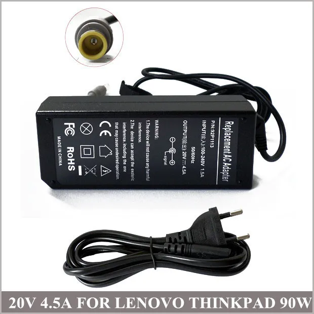 

Laptop Power Supply 20V 4.5A 90W AC Adapter Charger +Cable For Lenovo IBM ThinkPad T60 T61 X60 X61 R60 R61