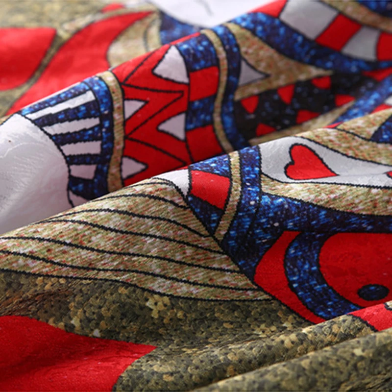 2018 Новинка весны модные покер принт платье без рукавов высокое качество O_neck до