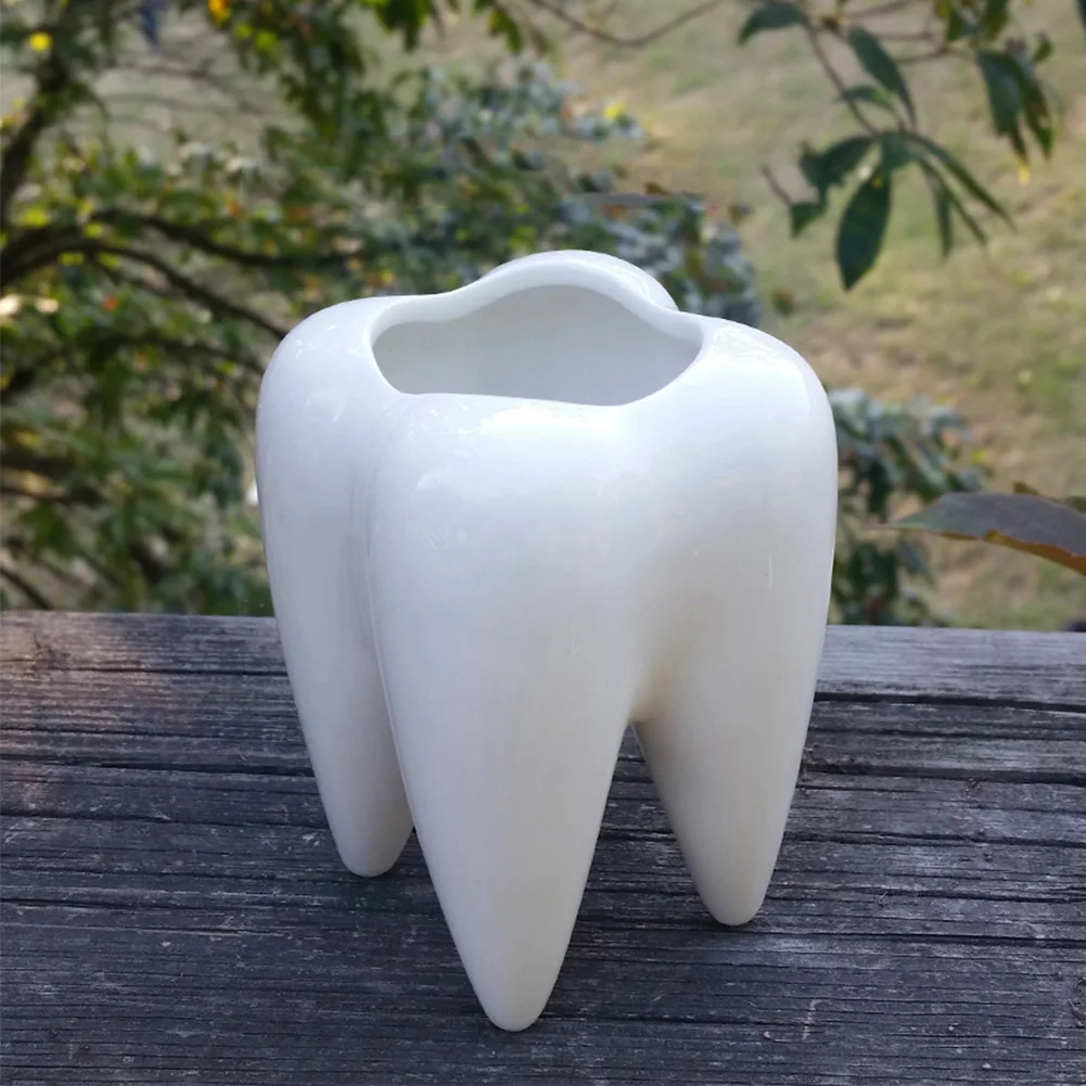 Ремесла настольные Зубы Форма Мини подарки украшение цветочный горшок дома