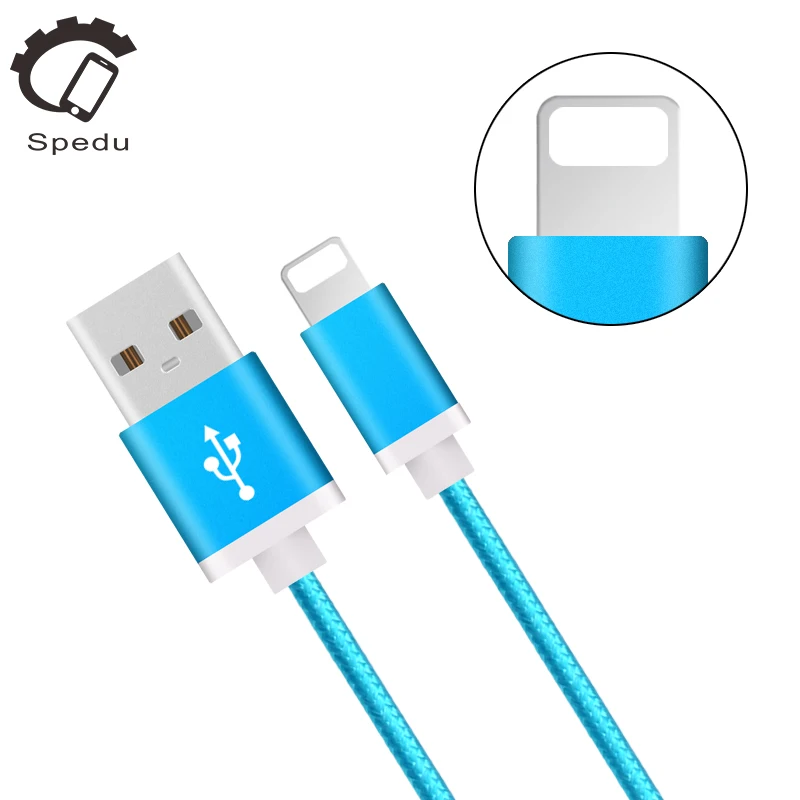 SPEDU мобильный телефон кабели Нейлон Плетеный Провод Металлический Штекер usb
