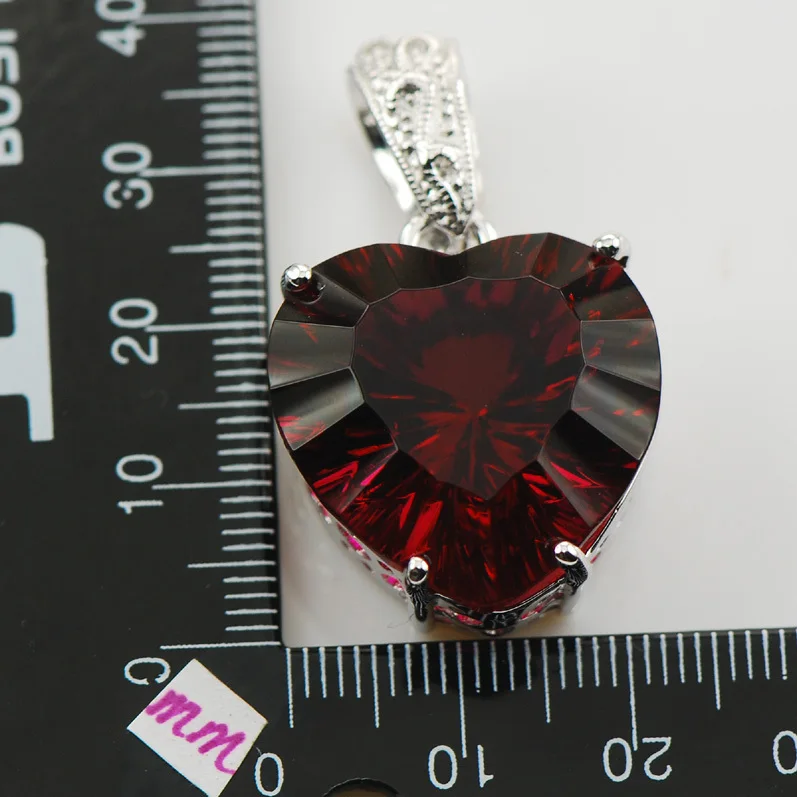 Огромный вогнутый гранат подвеска из стерлингового серебра 925 пробы TE572|925 sterling