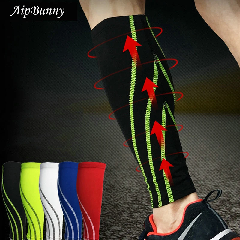 1 шт. сжатия дышащий баскетбол Поддержка гетры Велоспорт икры Legwarmer SocksShin