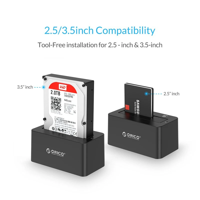 ORICO 6619SUS3 eSATA корпус для жесткого диска 5 Гбит/с супер скорость USB 3 0 SATA и док станция