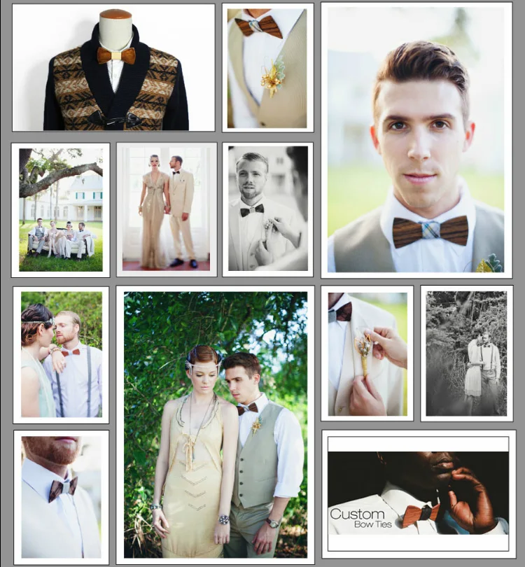 Wooden Fashion Bowties Groom Normal Mens wood Hollow Cravat Gift For Men Butterfly Gravata Male Marriage Wedding Bow Ties | Аксессуары