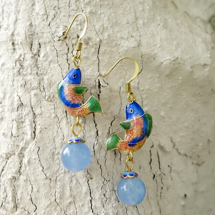 Винтажная Этническая бижутерия серьги подвески Модные Винтажные рыбки|dangle