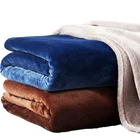 Jagdambe пушистое теплое мягкое зимнее Клетчатое одеяло из микрофибры Коралловое Флисовое одеяло 6 размеров 18 однотонное моющееся одеяло