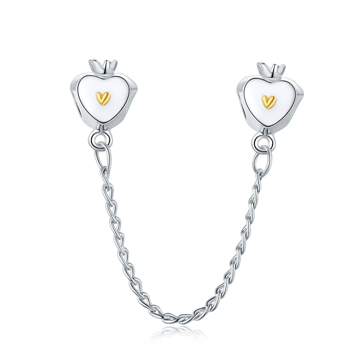 Heart and Crown 2 Новинка, сплав, бусина, Шарм-звезда, любовь, сердце, Микки, безопасная цепочка, роза, Золотая заглушка, подходит для женщин, Pandora, браслет, браслет, сделай сам, ювелирное изделие - Цвет: Heart and Crown 2