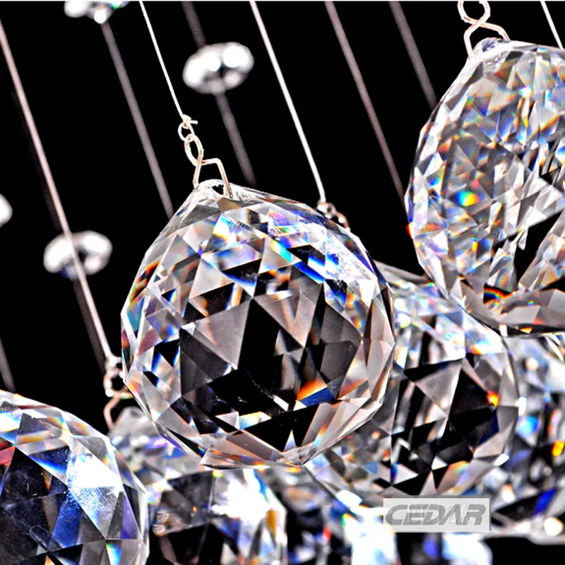 Современные K9 большие светодиодные спиральные хрустальные люстры для гостиной