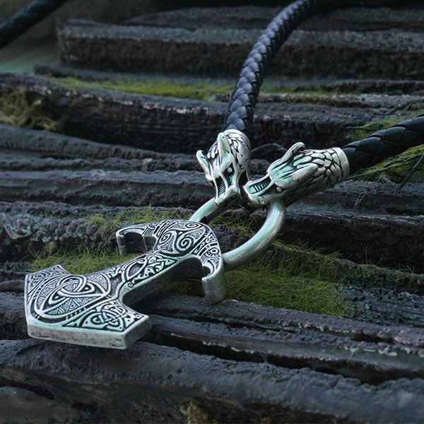 1 шт. lanseis viking кулон с вороном скандинавских языческих мужчин ожерелье Ворон Mjolnir молоток