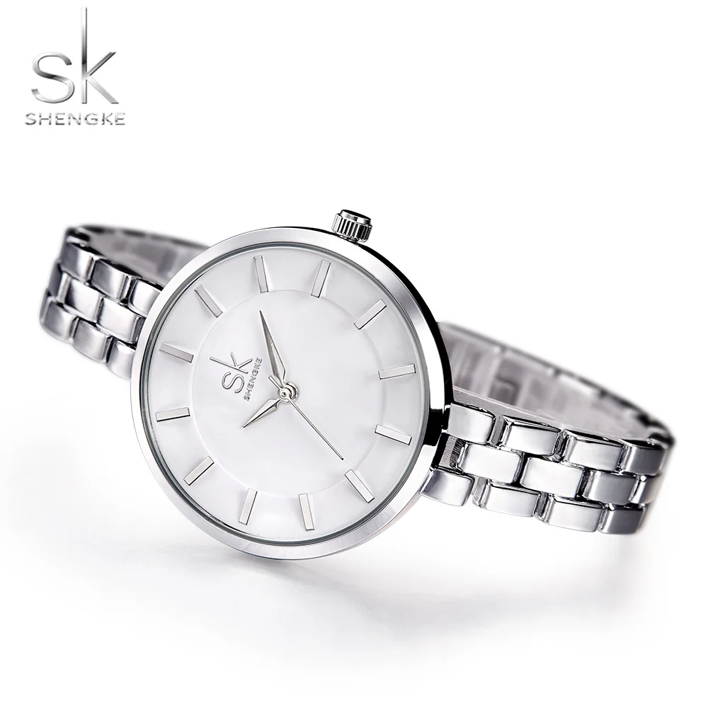 Shengke новые брендовые модные женские часы простые кварцевые Montre Femme наручные 2018