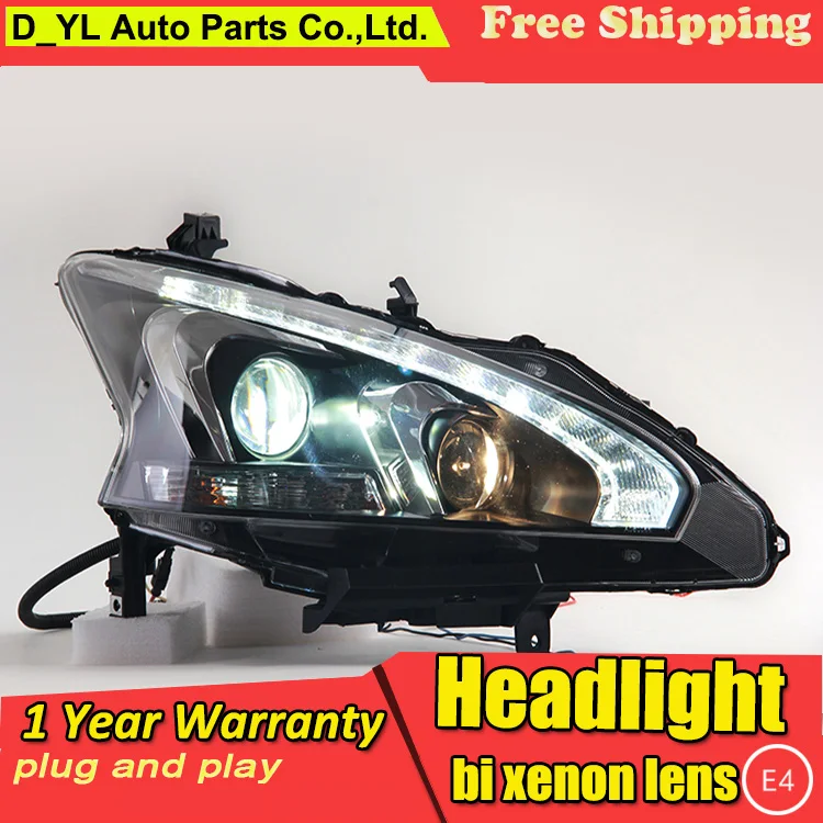 

Car Styling LED Head Lamp for Nissan Teana headlights 2013-2015 Teana led headlight led drl H7 hid Q5 Bi-Xenon Lens low beam