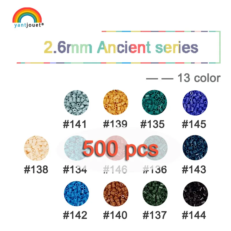 2 6 мм yant jouet древняя серия бусин 500 шт 15 цветов Детские бусины Хама перлер diy пазлы