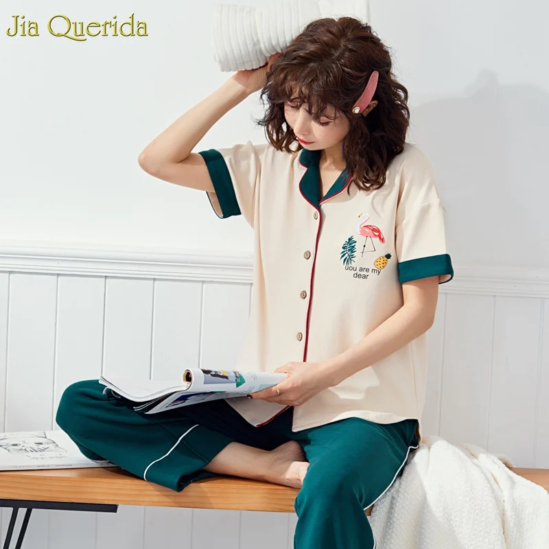 Loungewear/комплект пижам для мужчин и женщин новинка 2019 года летняя одежда сна с