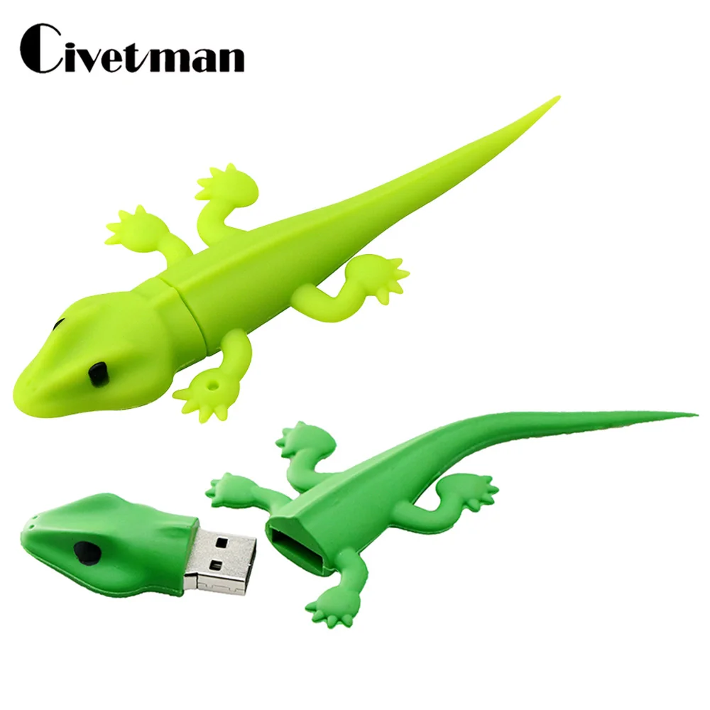 USB флеш накопитель в виде ящерицы 4 ГБ 8 16 32 64 128 ГБ|USB флэш-накопители| |