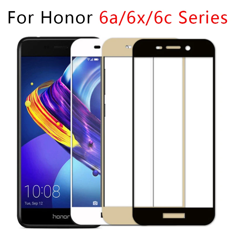 Чехол на Honor 6c Pro 6a 6x полное покрытие закаленное стекло для Huawei Honer Onor 6 A X C 6cpro Honor6a