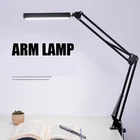 Новая настольная лампа с длинным кронштейном, Офисная Светодиодная настольная лампа с защитой от глаз, Книжная лампа для спальни, светодиодсветильник лампа с затемнением