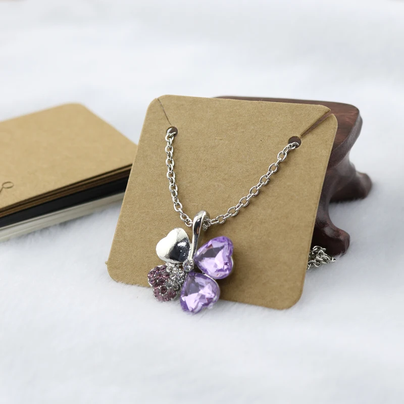 100 шт. картонные ярлыки для ювелирных украшений 5 х5 см|jewelry card necklace|necklace displayjewelry |