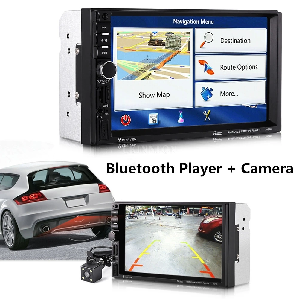 20 шт./лот хит продаж 7 дюймов 2DIN HD 12 В Автомобильный GPS навигатор Bluetooth стерео MP5