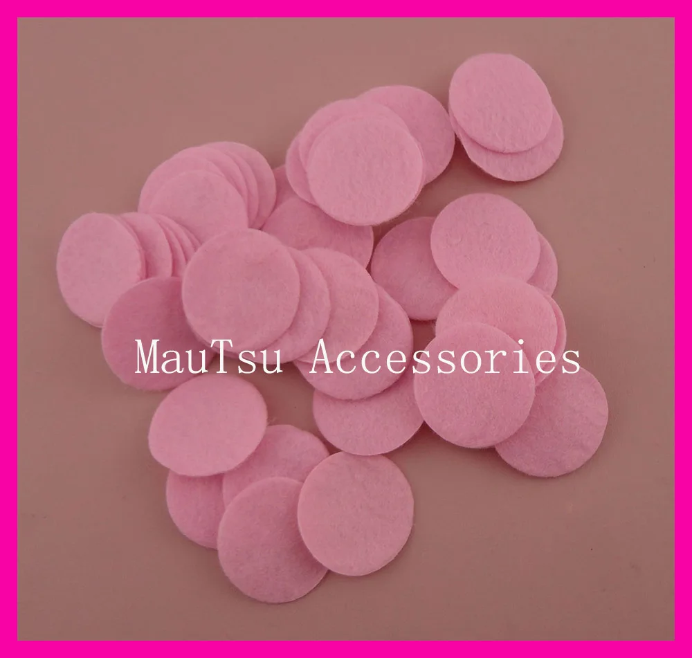 

500PCS 3.0cm 1.15" Lt Pink round felt pads appliques for flower and brooch'back,felt spacers patches,Non-woven circle wholesales