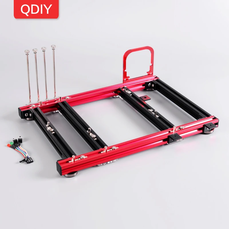QDIY PC-JMK6 MicroATX алюминиевый сплав горизонтальный полный Открытый Чехол для компьютера шасси для DIY плеера