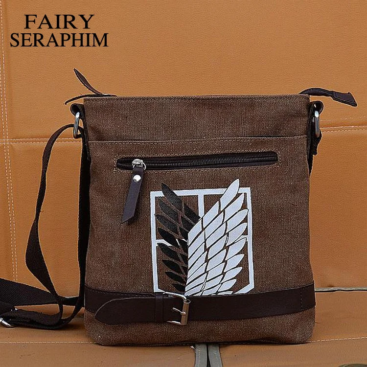 

FAIRY SERAPHIM Cartoon School Bag Teenagers anime Investigation Corps cosplay crossbody handbag attack on titan messenger