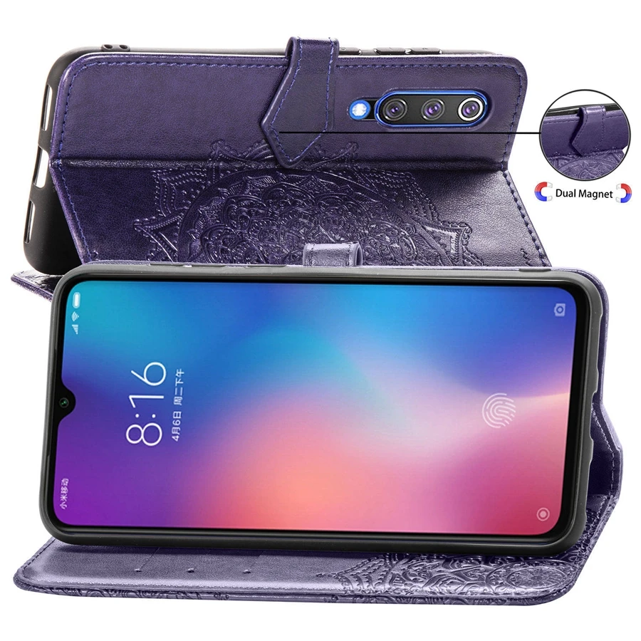 Mi 9 чехол на СПС Fundas xiomi Xiaomi mi 9 SE mi 9 mi 9SE чехол 3D Мандала горный хрусталь Coque Флип кожаный чехол для телефона