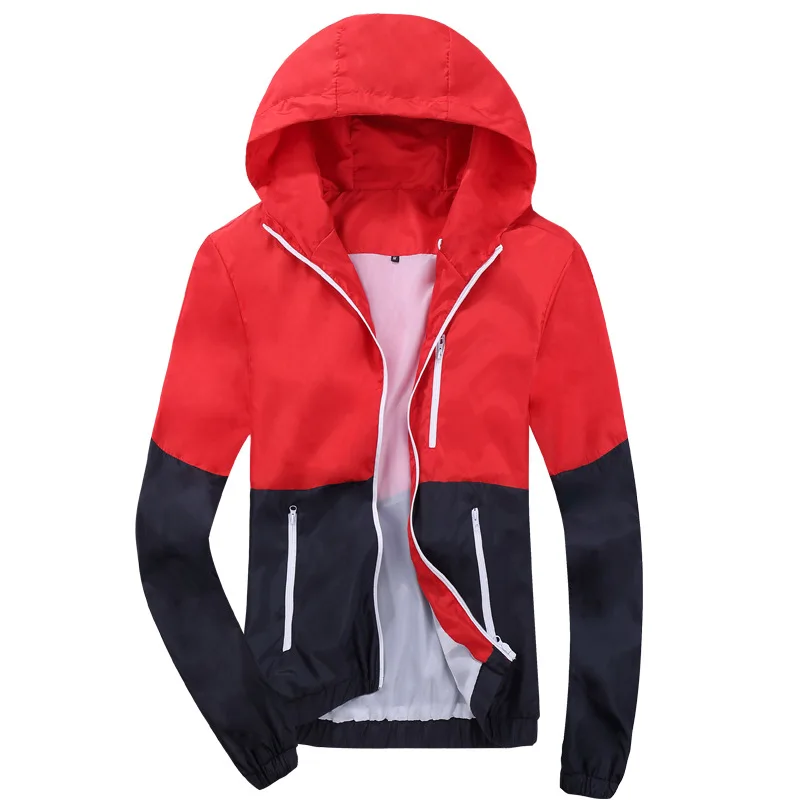 Спортивные куртки ветровка с капюшоном тонкая Солнцезащитная спортивная одежда