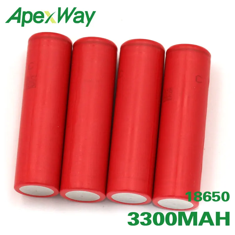 ApexWay 3300mAh 18650 аккумуляторная батарея для Panasonic разряда NCR18650GA li-ion 3,7 V+ коробка