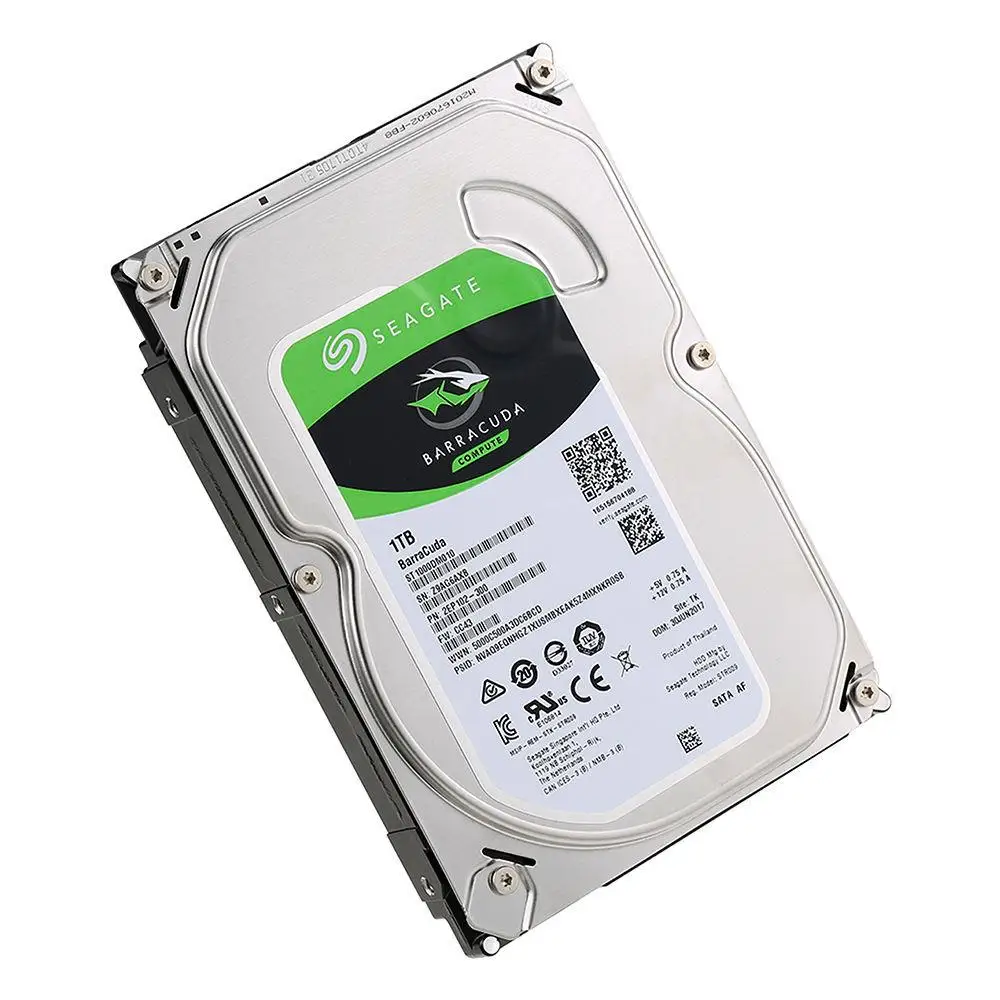 Seagate 1 ТБ Настольный HDD внутренний жесткий диск 7200 об/мин SATA 6 ГБ/сек. 64 МБ кэш 3 5