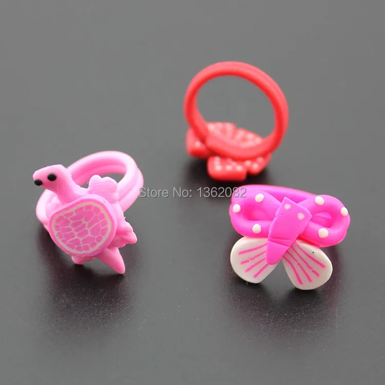 Ювелирные изделия оптом 50 шт. кольца из полимерной глины для девочек с цветком